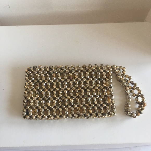 Vtg Gold beaded evening bag circa 1940 - Picture 10 of 11